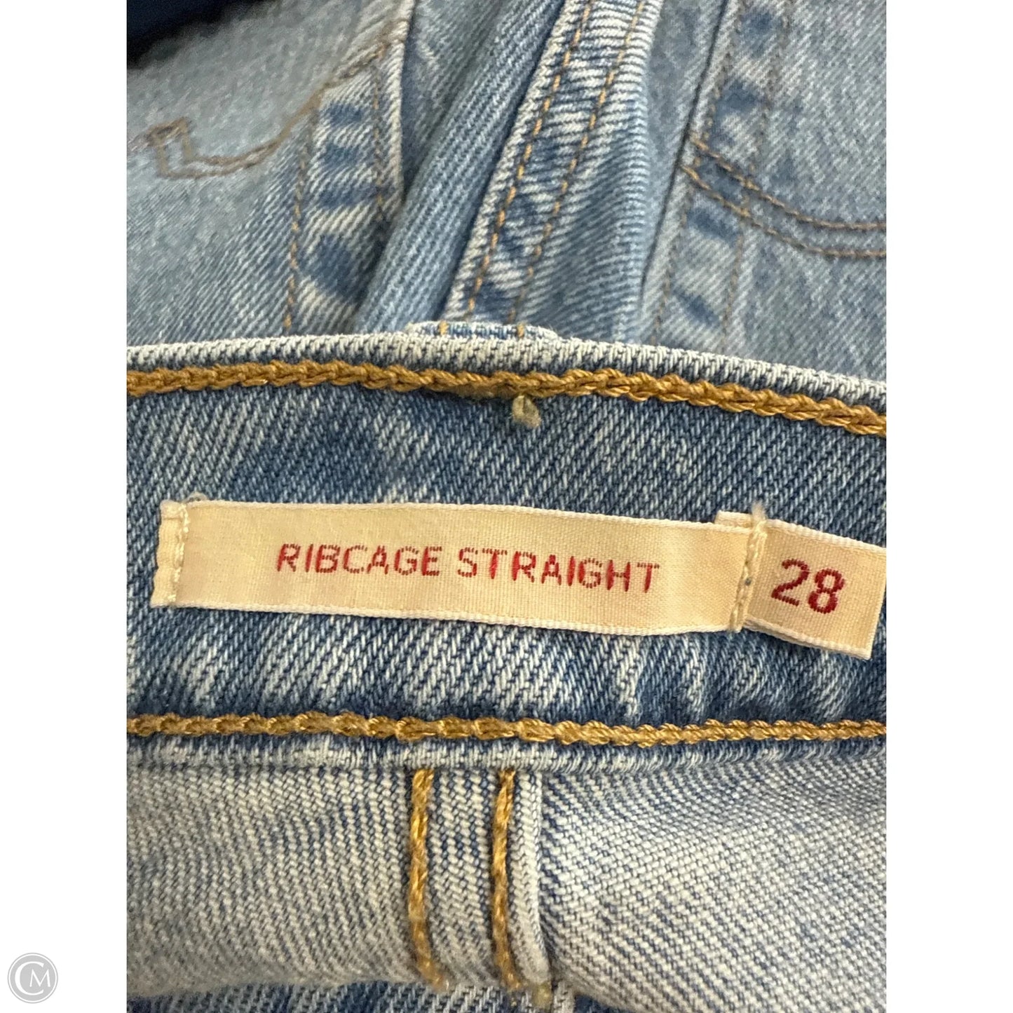 Jeans Straight By Levis In Blue Denim, Size: 6