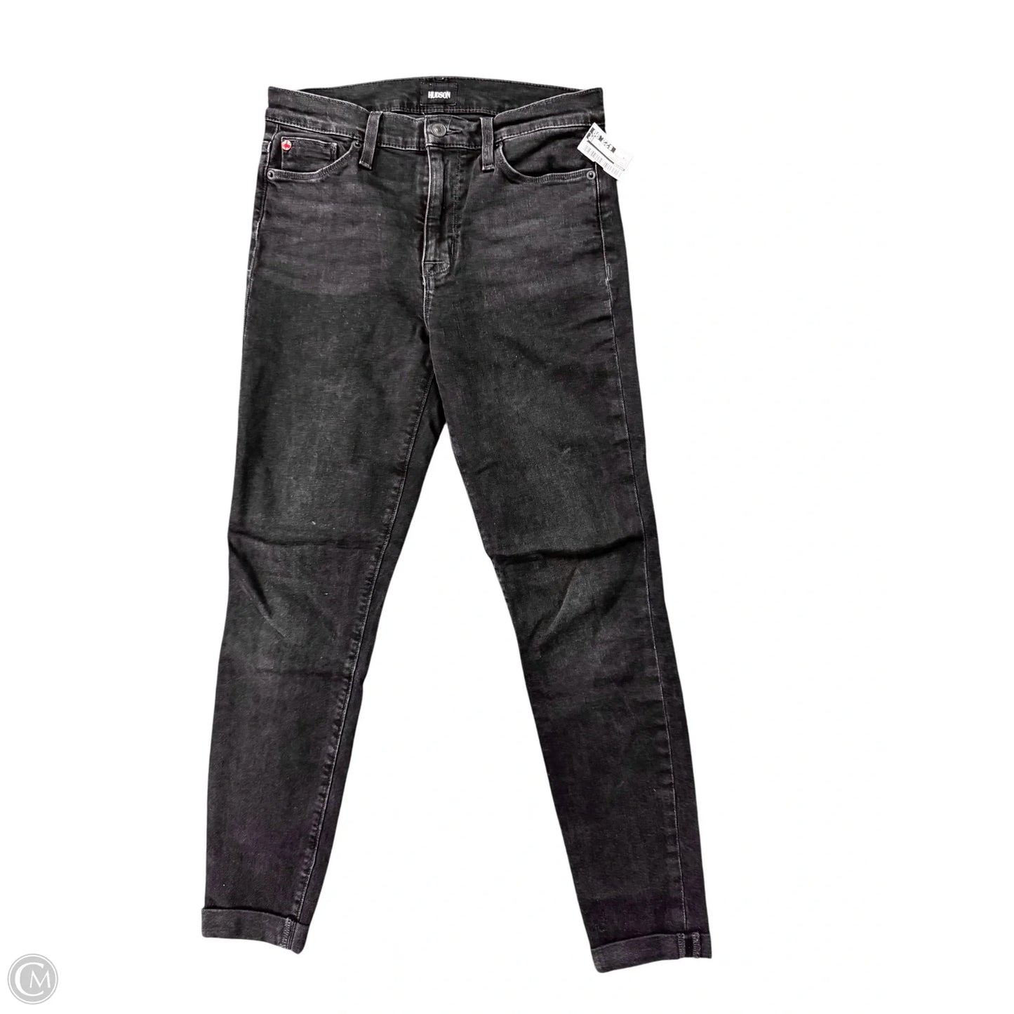 Jeans Skinny By Hudson In Black Denim, Size: 6