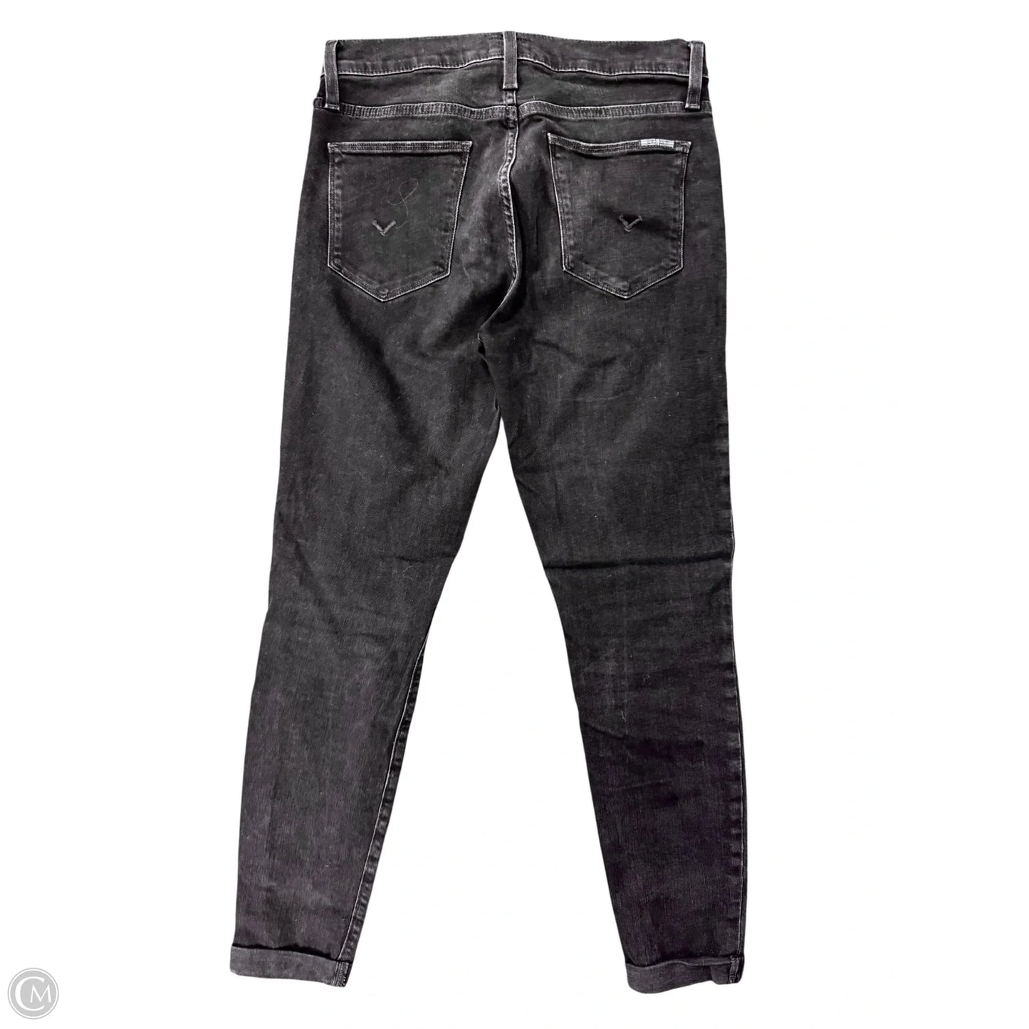 Jeans Skinny By Hudson In Black Denim, Size: 6