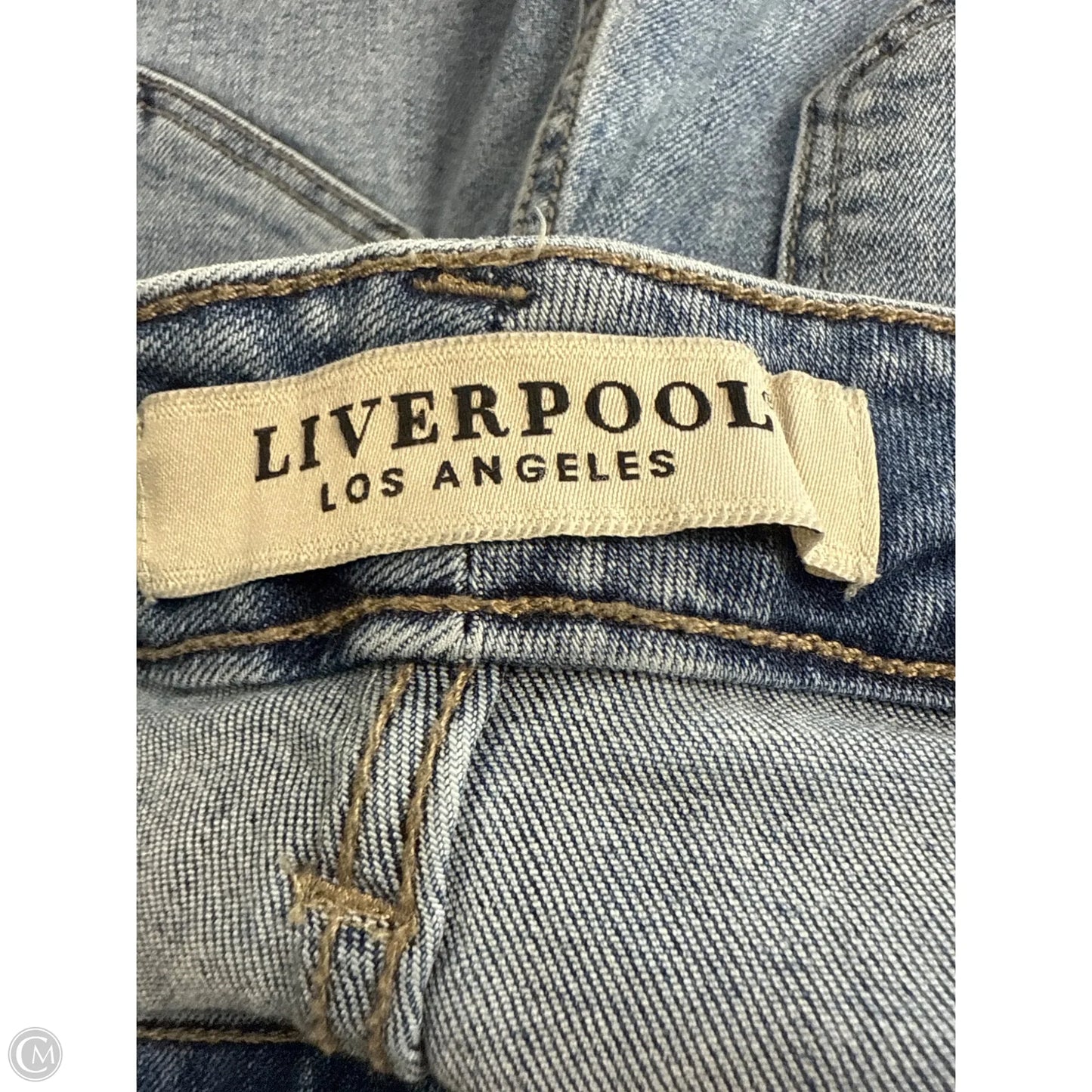 Jeans Cropped By Liverpool In Blue Denim, Size: 10