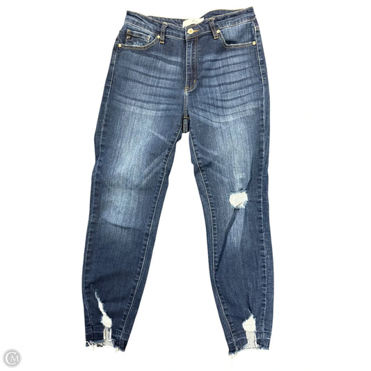 Jeans Skinny By Kancan In Blue Denim, Size: 12