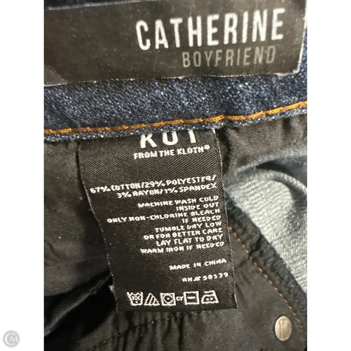 Jeans Boyfriend By Kut In Blue Denim, Size: 10