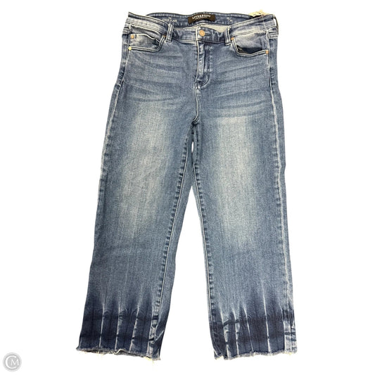 Jeans Cropped By Liverpool In Blue Denim, Size: 10