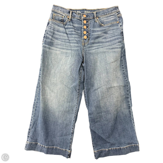 Jeans Cropped By Ana In Blue Denim, Size: 12