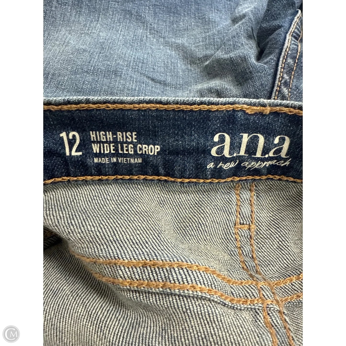 Jeans Cropped By Ana In Blue Denim, Size: 12