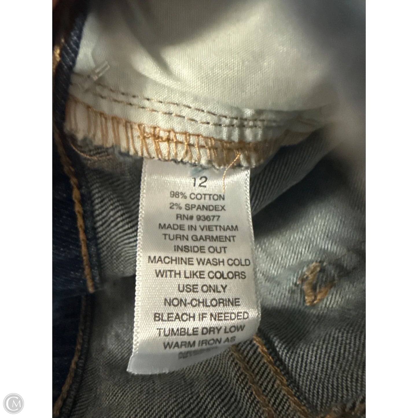 Jeans Cropped By Ana In Blue Denim, Size: 12