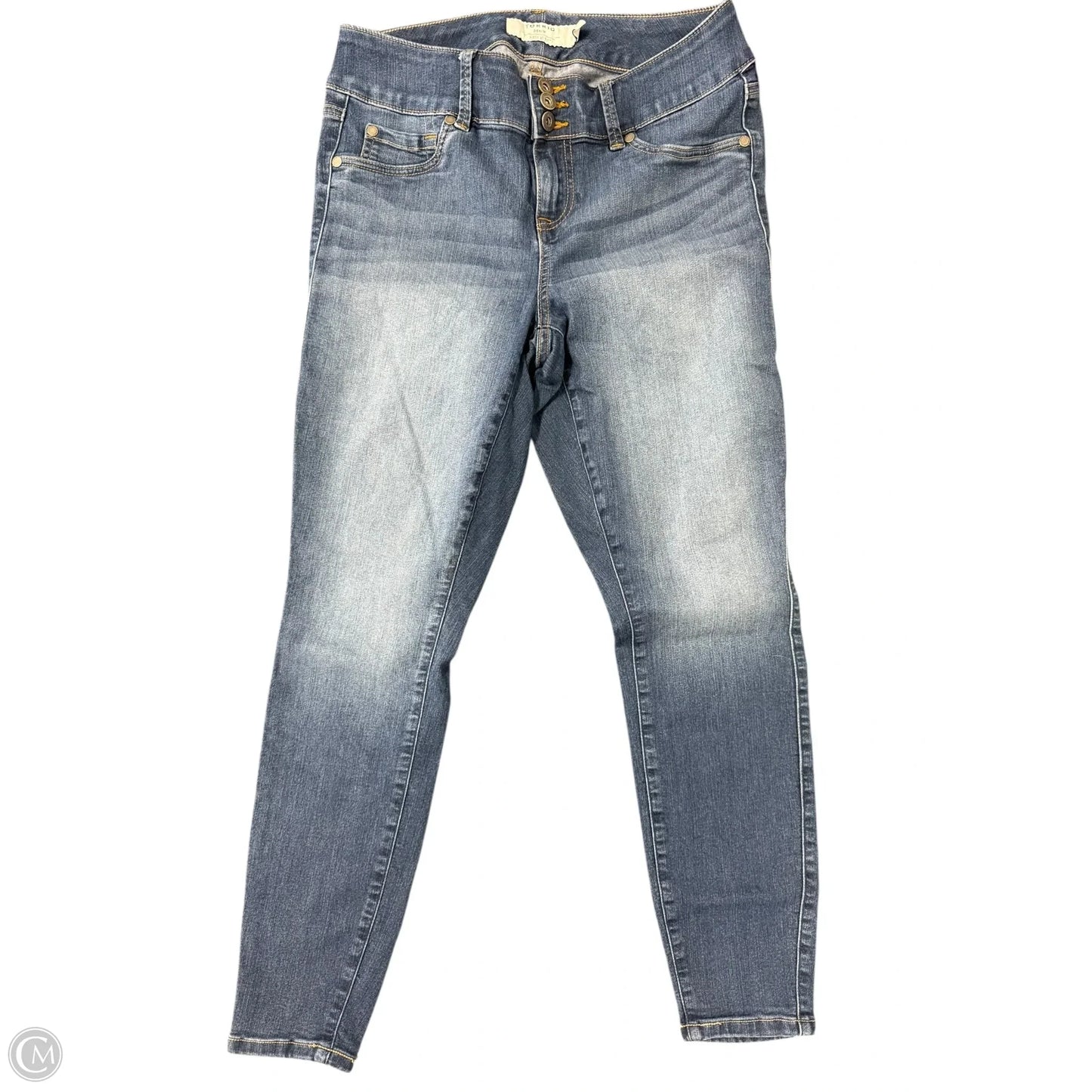 Jeans Skinny By Torrid In Blue Denim, Size: 12
