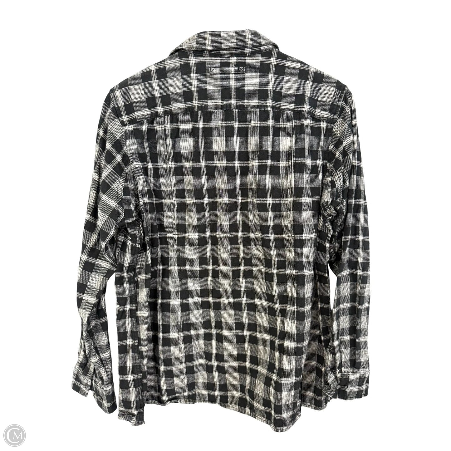 Blouse Long Sleeve By Duluth Trading In Black & Grey, Size: L