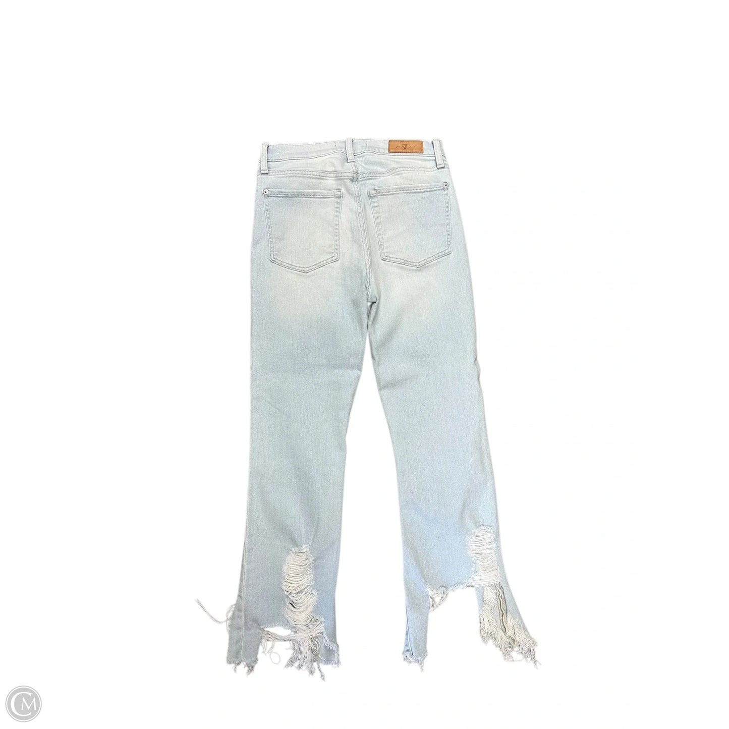 Jeans Straight By 7 For All Mankind In Blue Denim, Size: 4