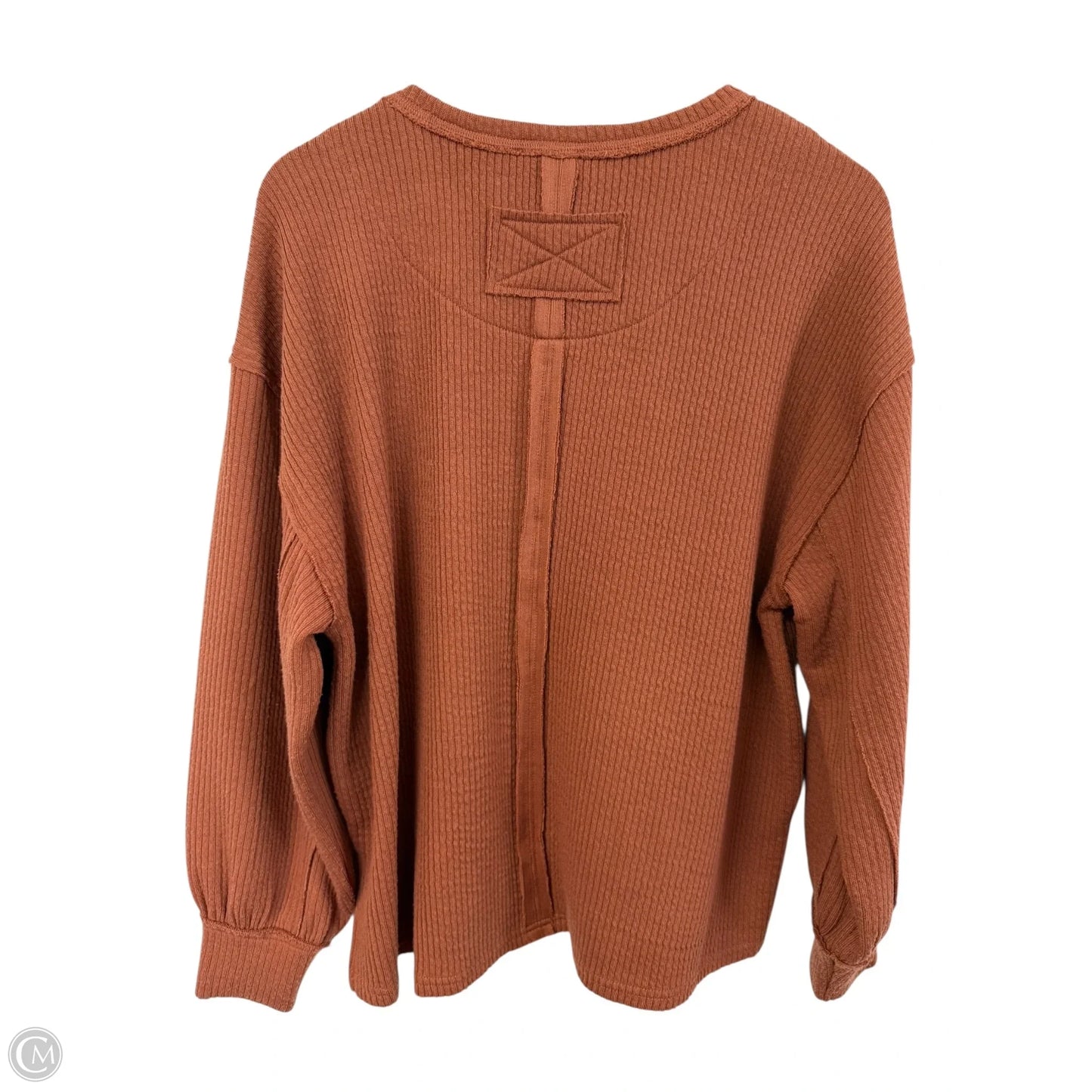 Top Long Sleeve By Blu Pepper In Orange, Size: S