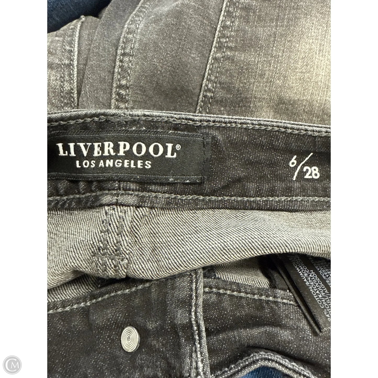 Jeans Skinny By Liverpool In Black Denim, Size: 6