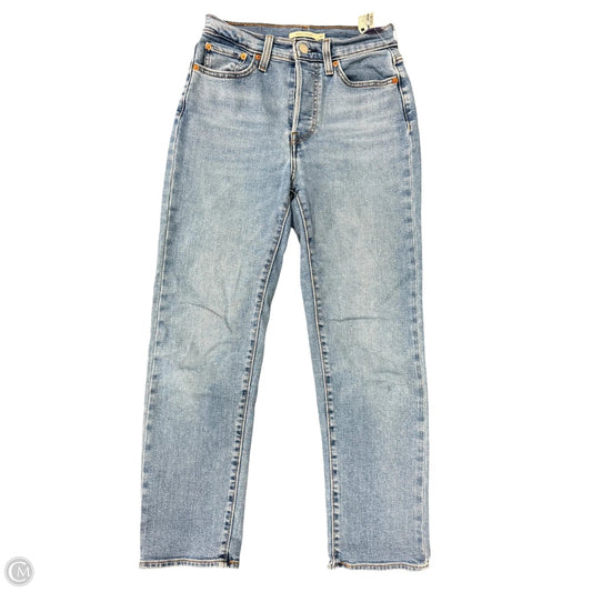 Jeans Straight By Levis In Blue Denim, Size: 4