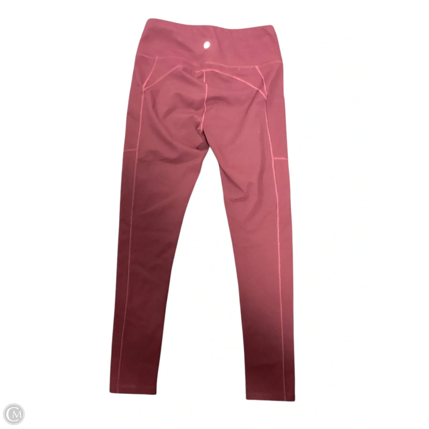 Athletic Leggings By Cme In Maroon, Size: M
