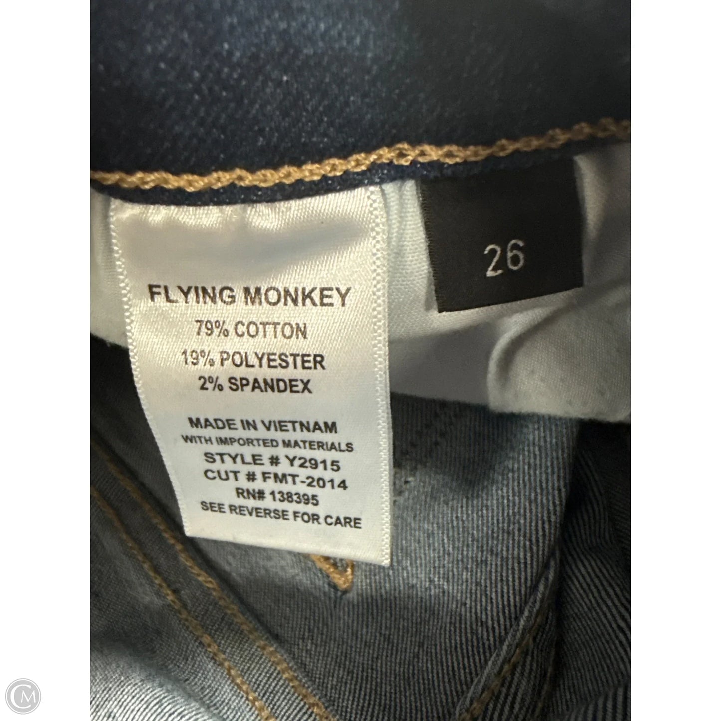 Jeans Skinny By Flying Monkey In Blue Denim, Size: 2