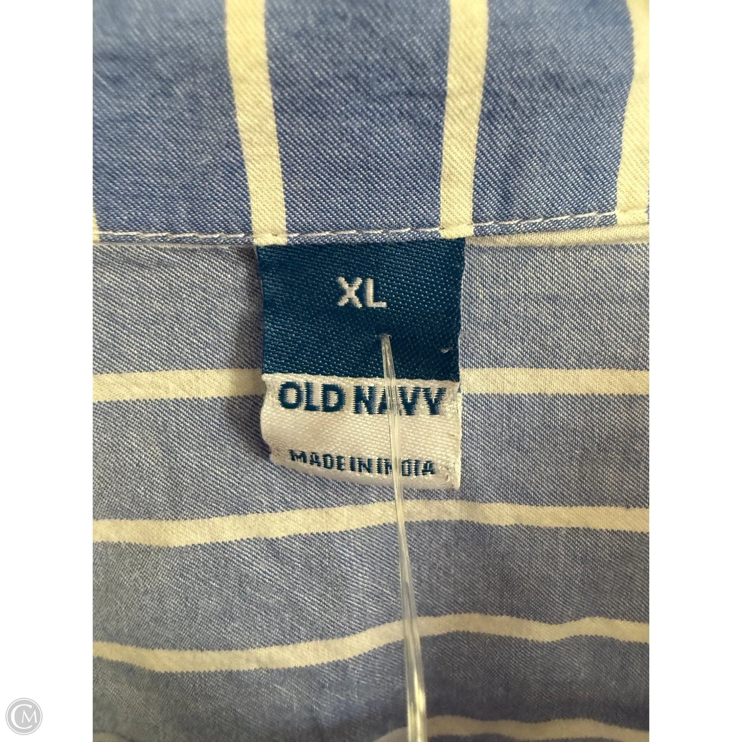 Top Long Sleeve By Old Navy In Blue & White, Size: Xl