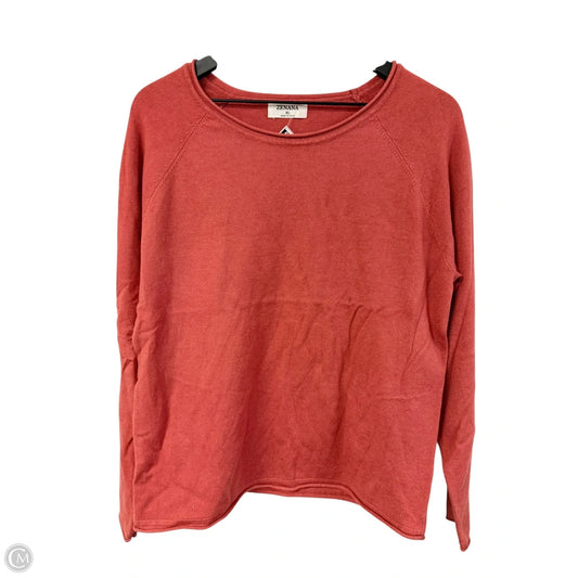 Top Long Sleeve By Zenana Outfitters In Orange, Size: Xl