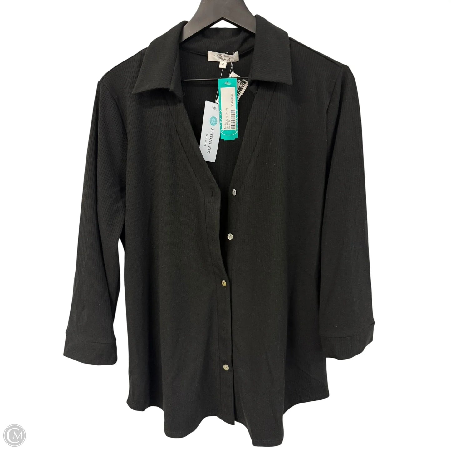 Blouse Long Sleeve By Clothes Mentor In Black, Size: Xl