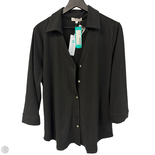 Blouse Long Sleeve By Clothes Mentor In Black, Size: Xl
