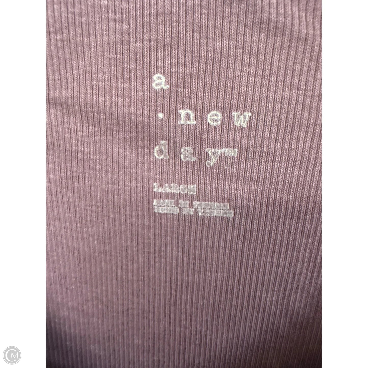 Top Long Sleeve Basic By A New Day In Purple, Size: L