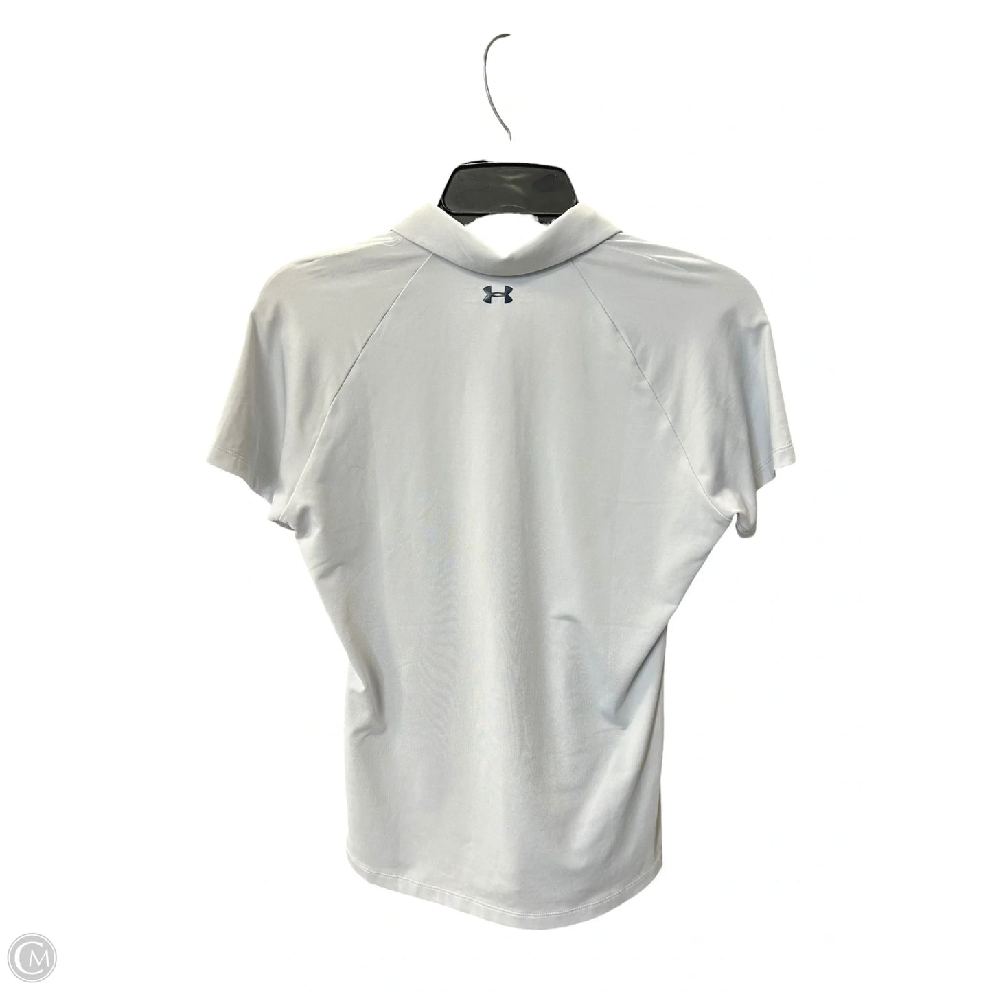 Athletic Top Short Sleeve By Under Armour In Grey, Size: S