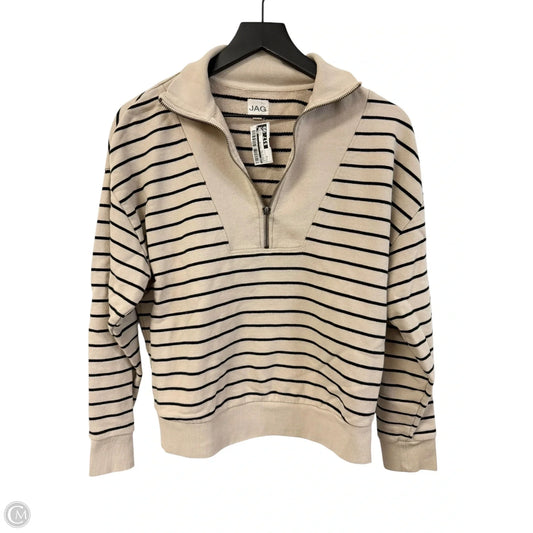 Sweatshirt Collar By Jag In Black & Tan, Size: S