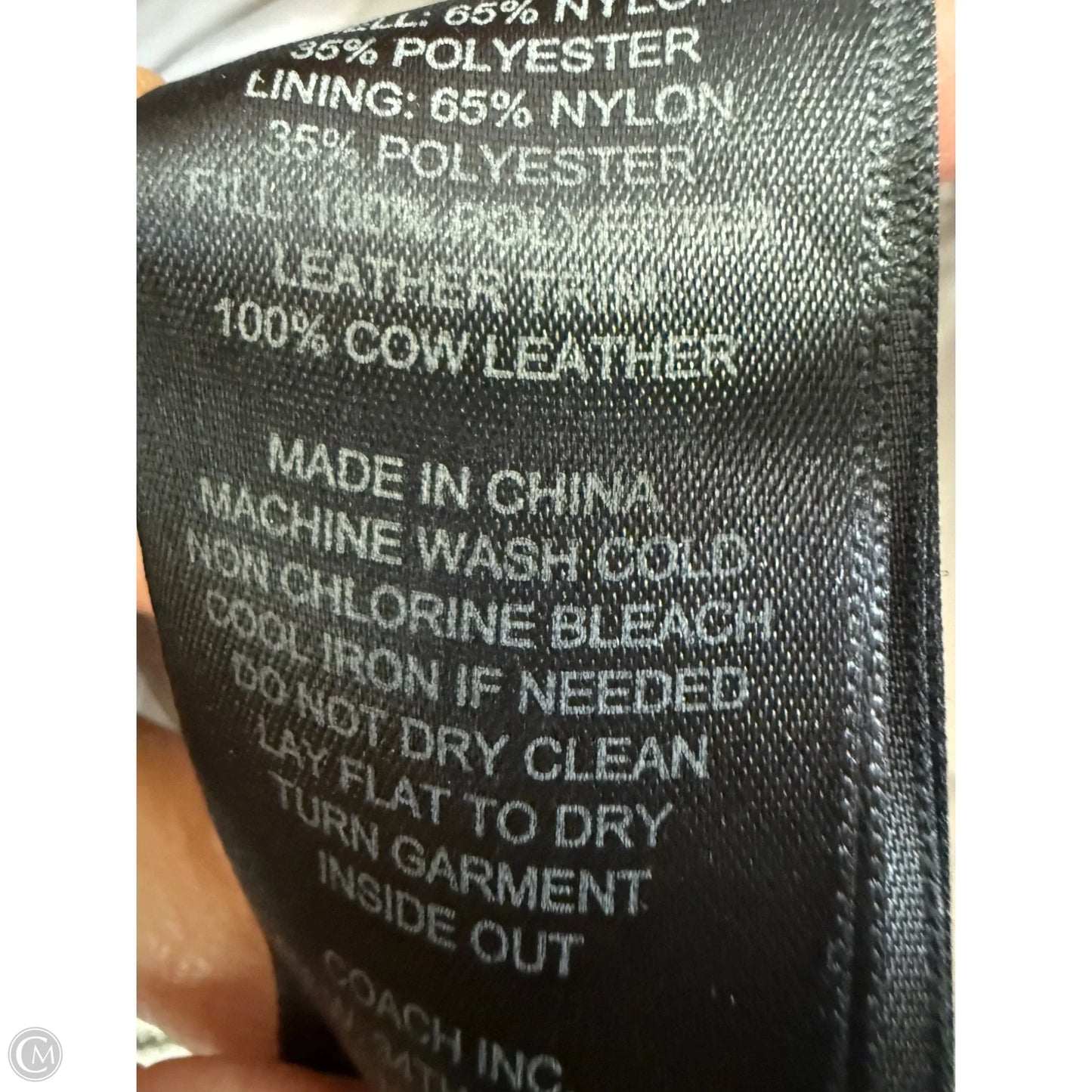 Jacket Designer By Coach In Grey, Size: S