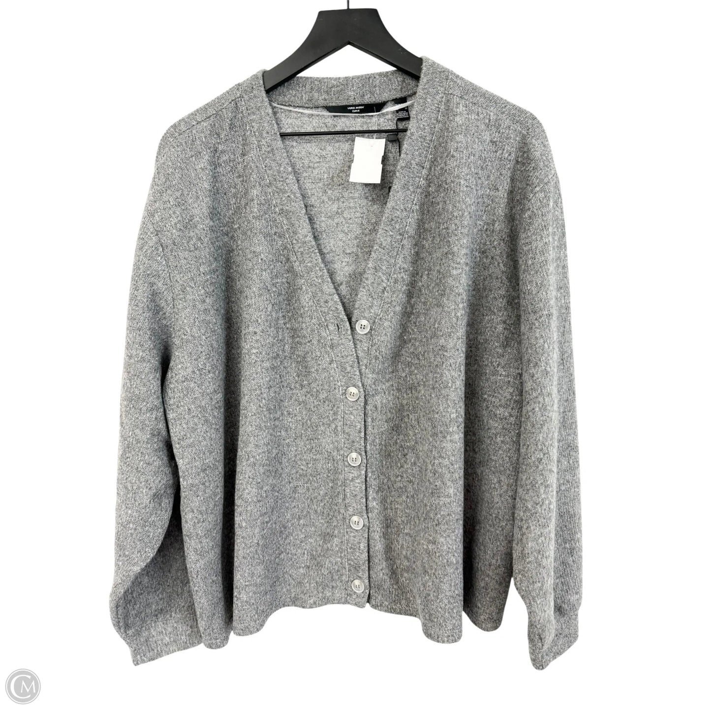 Sweater Cardigan By Vero Moda In Grey, Size: 3x