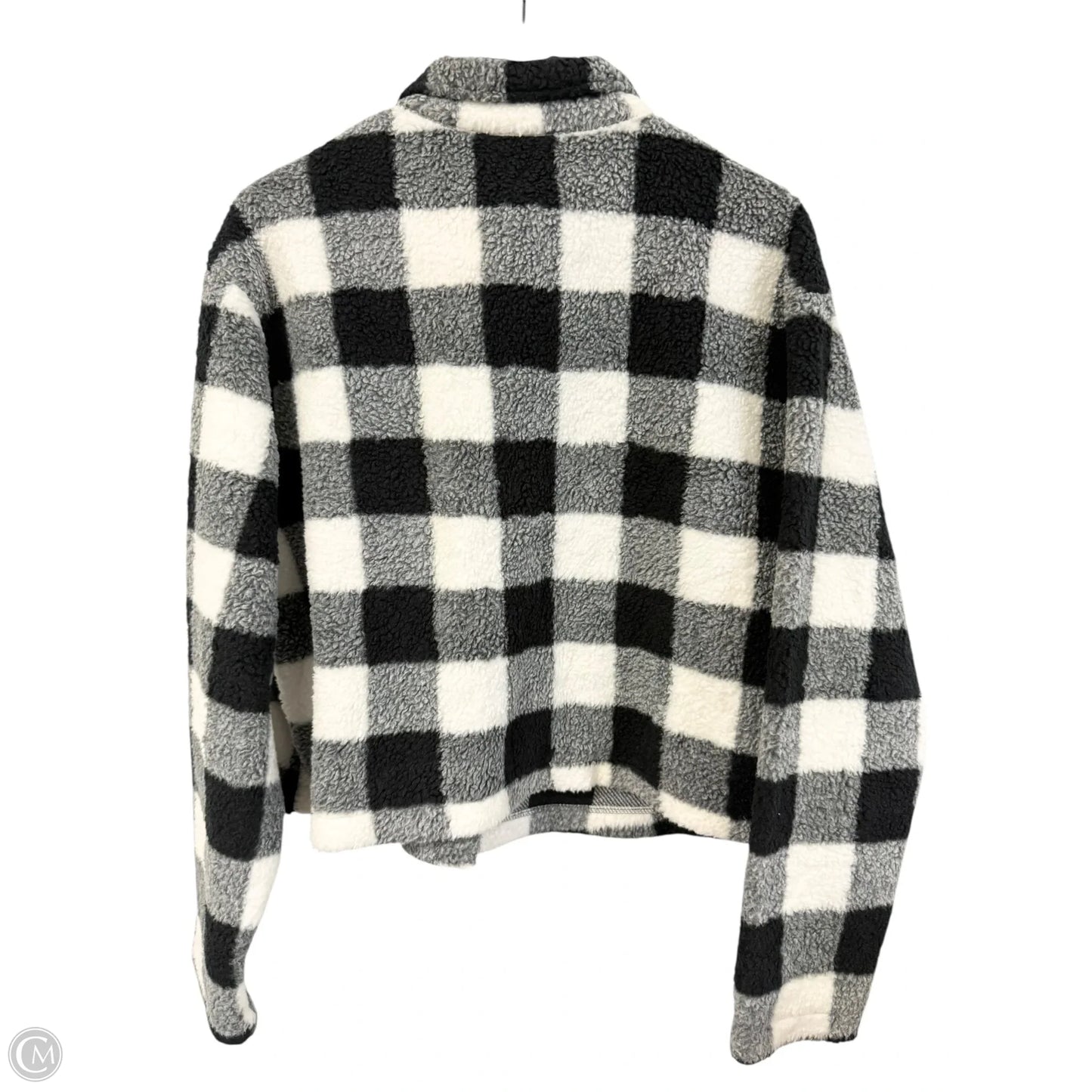 Jacket Fleece By Love Tree In Black & White, Size: 2x