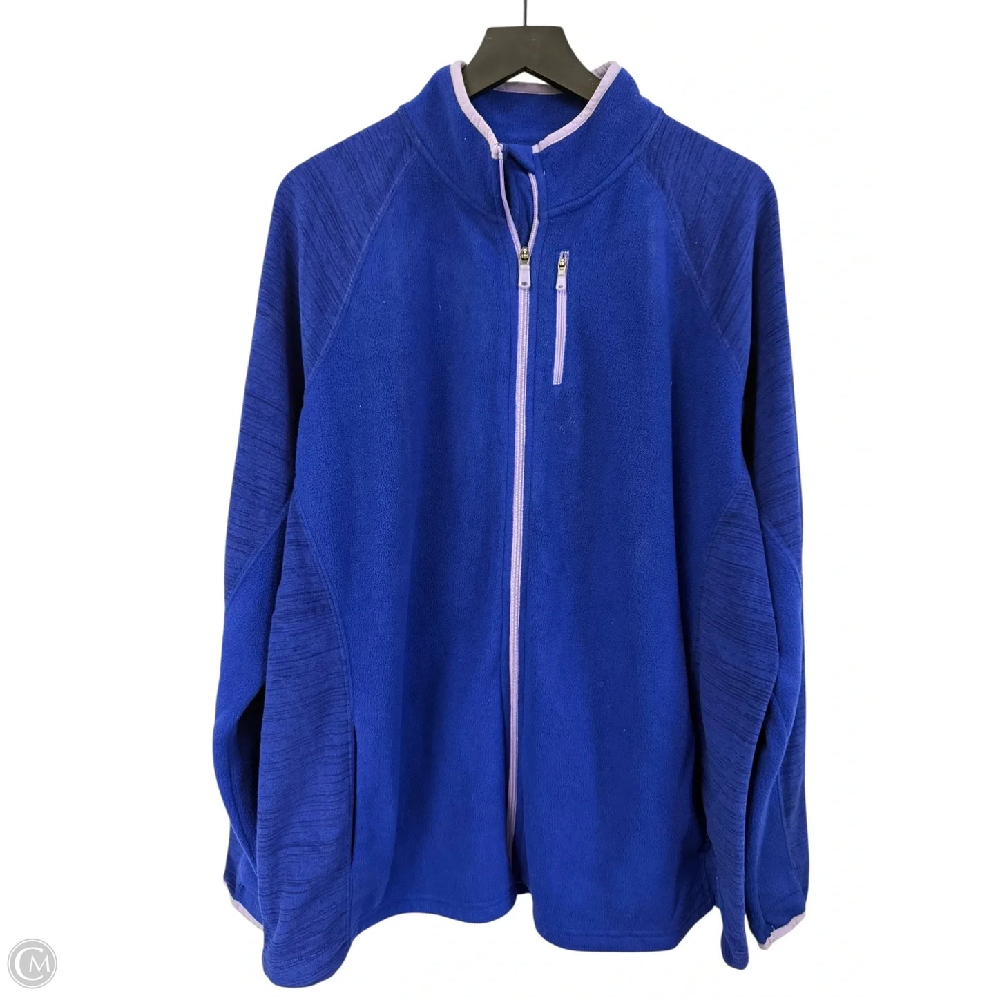 Jacket Fleece By Tek Gear In Blue, Size: 3x