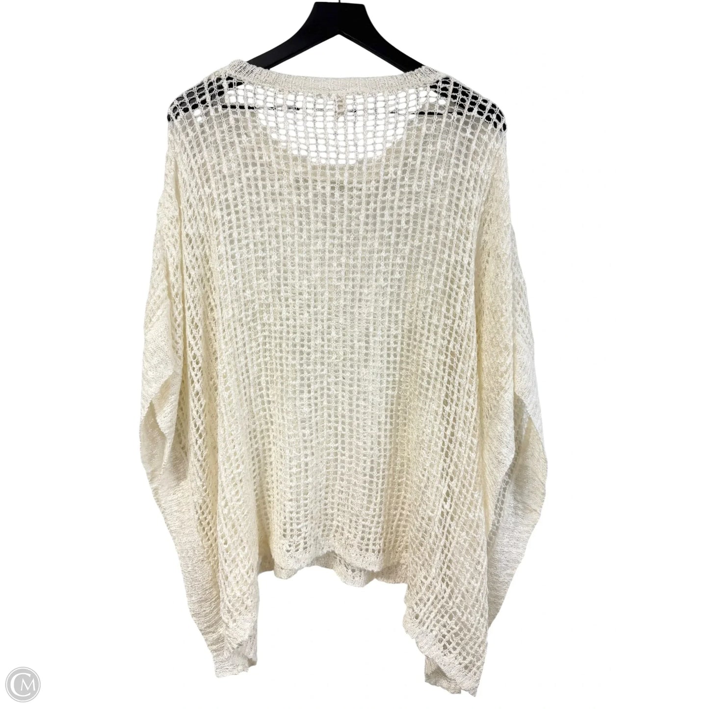 Sweater Short Sleeve By Pol In Cream, Size: L