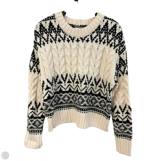 Sweater By Z Supply In Black & Cream, Size: M