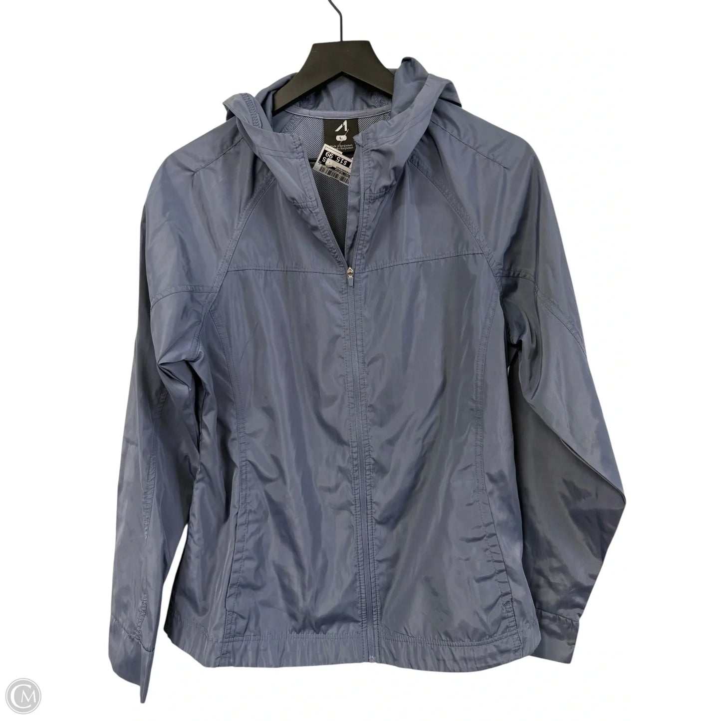 Jacket Windbreaker By Clothes Mentor In Blue, Size: L