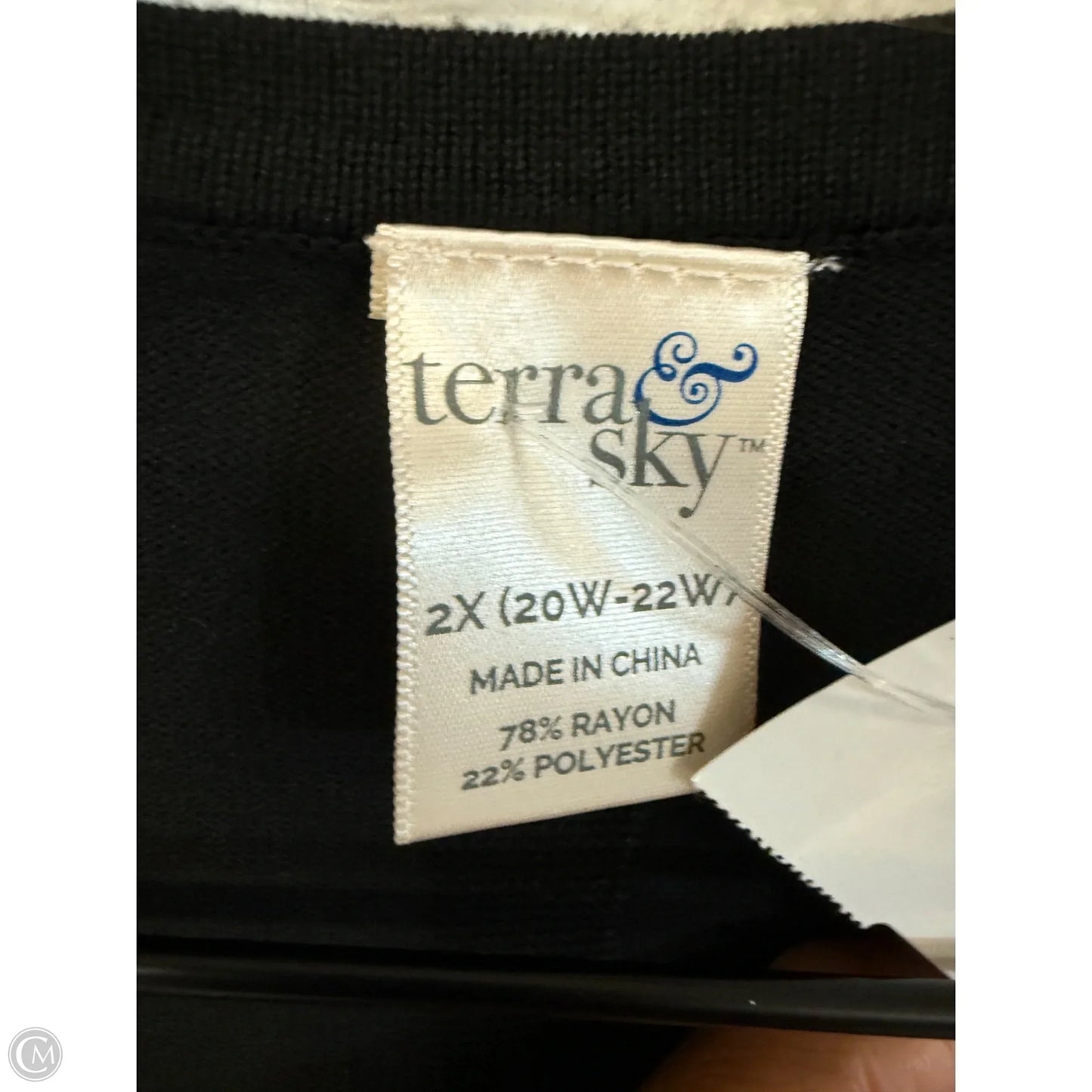 Cardigan By Terra & Sky In Black, Size: 2x