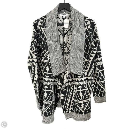 Sweater Cardigan By Bb Dakota In Black & Grey, Size: L
