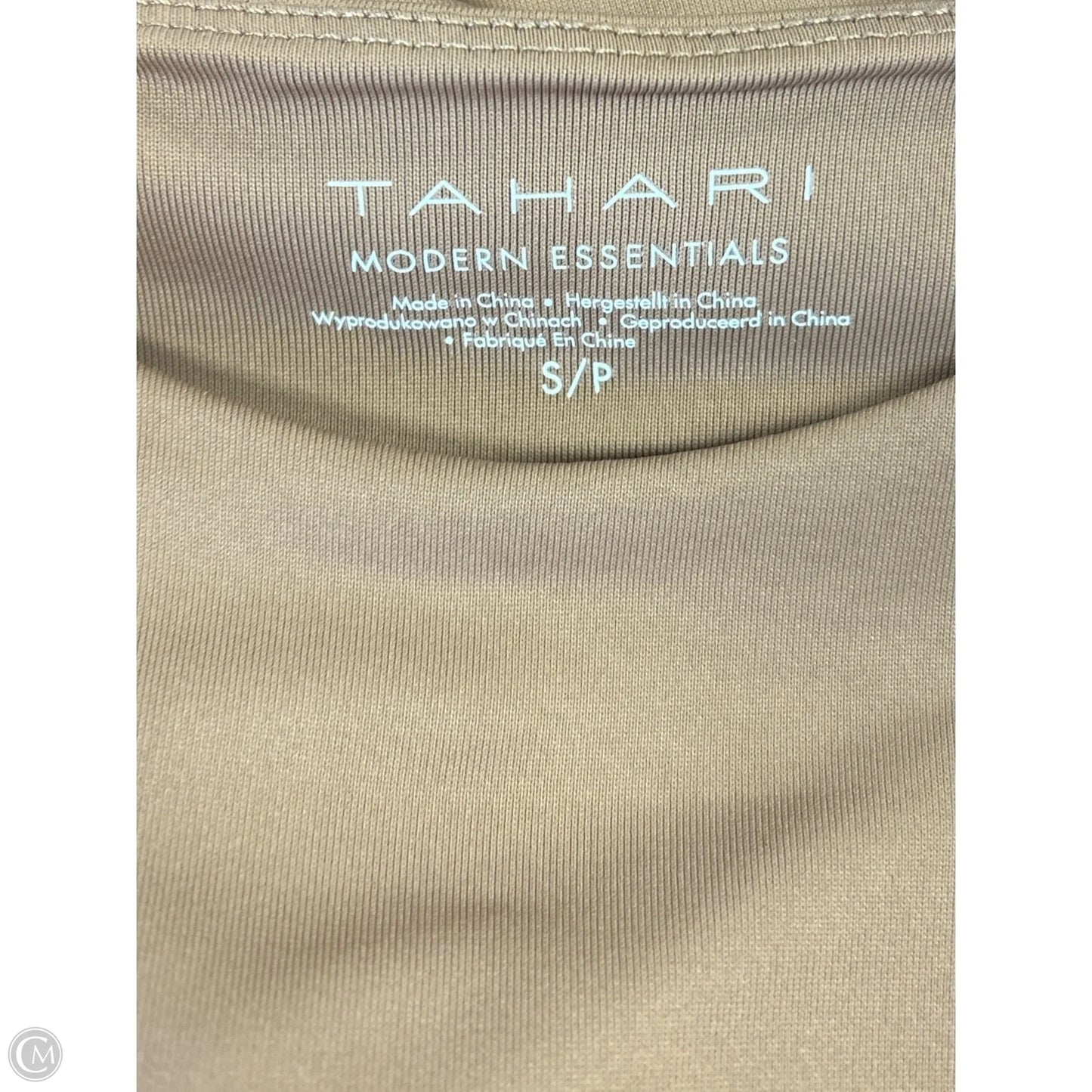 Top Short Sleeve Basic By T Tahari In Brown, Size: S