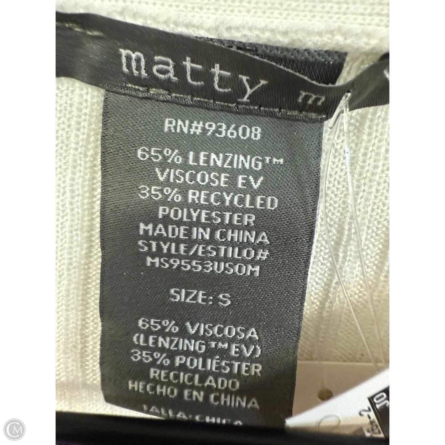Cardigan By Matty M In White, Size: S