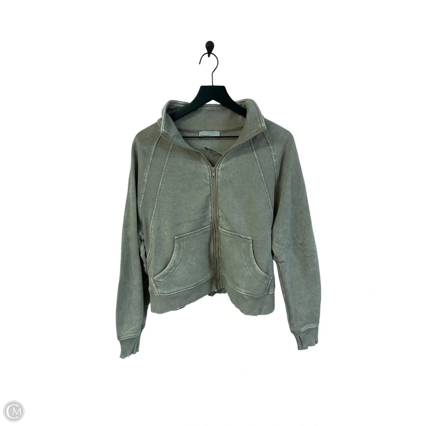 Sweatshirt Collar By Zenana Outfitters In Beige, Size: L
