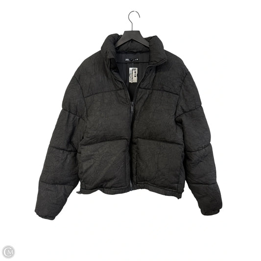 Coat Puffer & Quilted By Zara In Black, Size: L