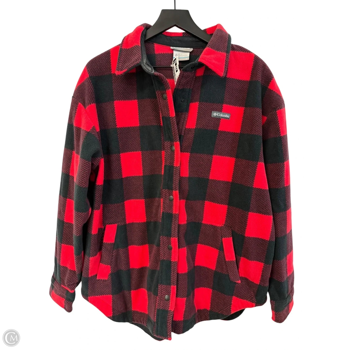Jacket Fleece By Columbia In Black & Red, Size: Xl