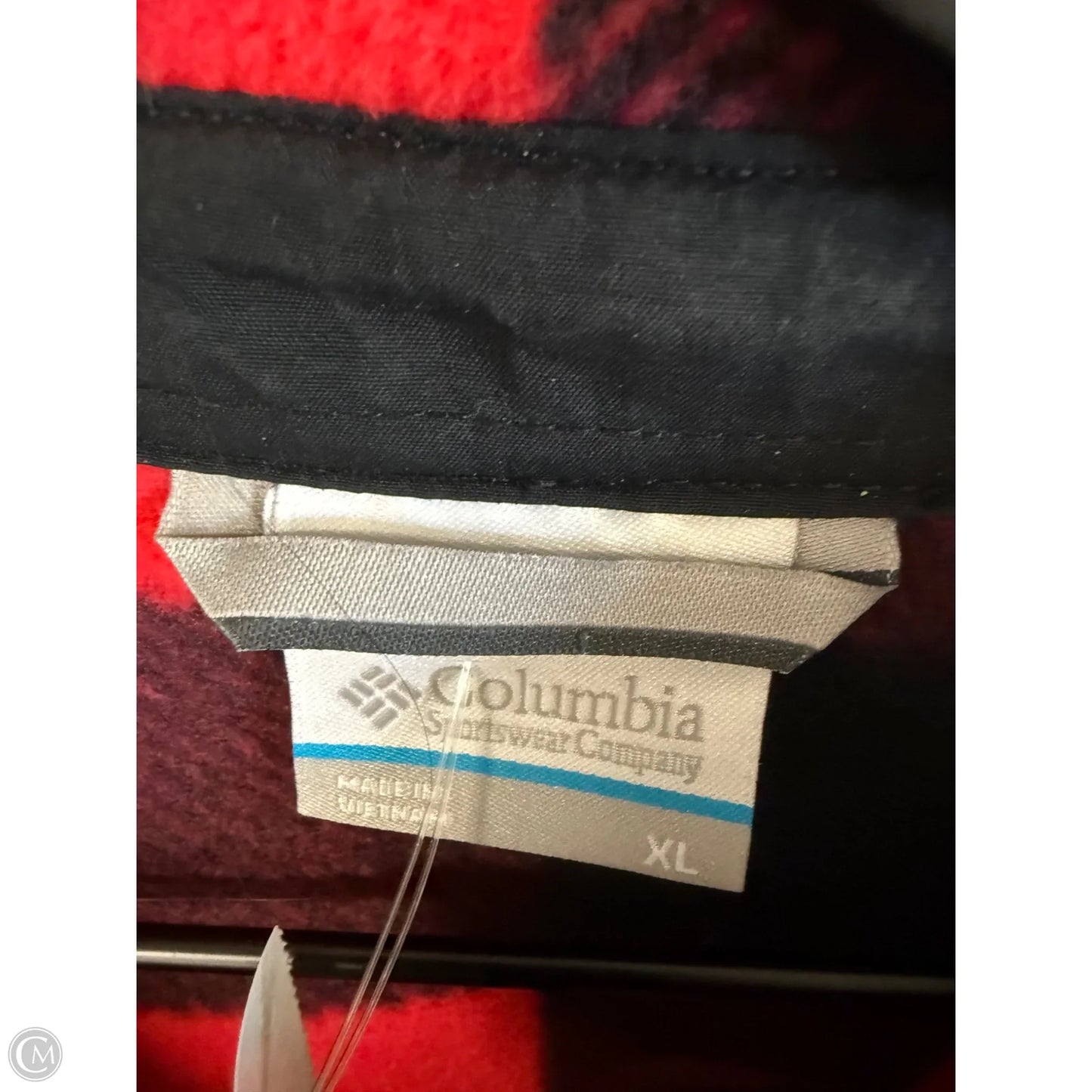 Jacket Fleece By Columbia In Black & Red, Size: Xl