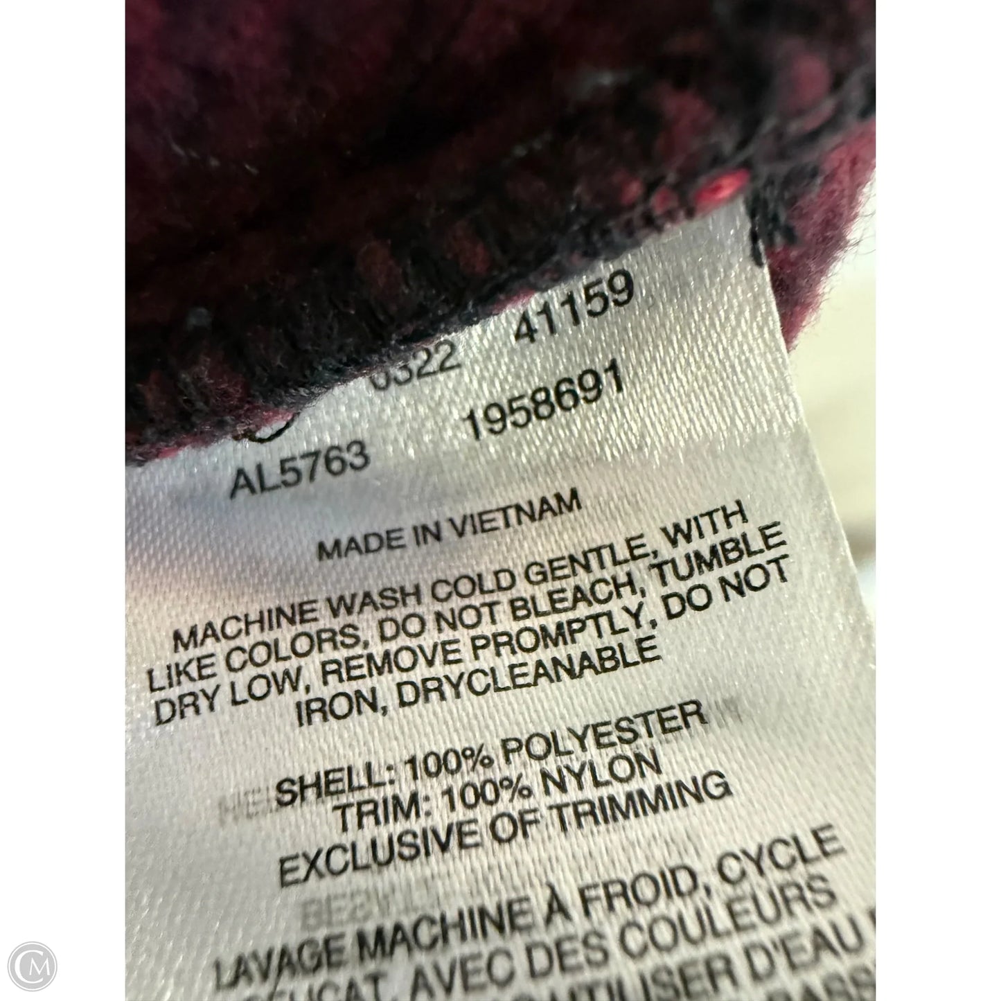 Jacket Fleece By Columbia In Black & Red, Size: Xl