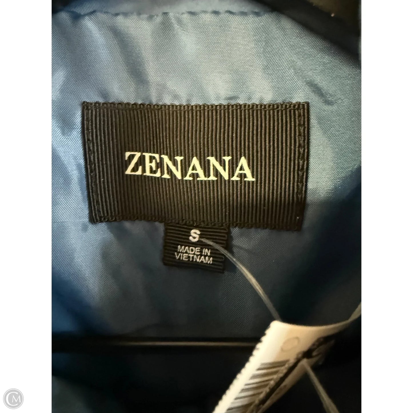 Vest Puffer & Quilted By Zenana Outfitters In Blue, Size: S
