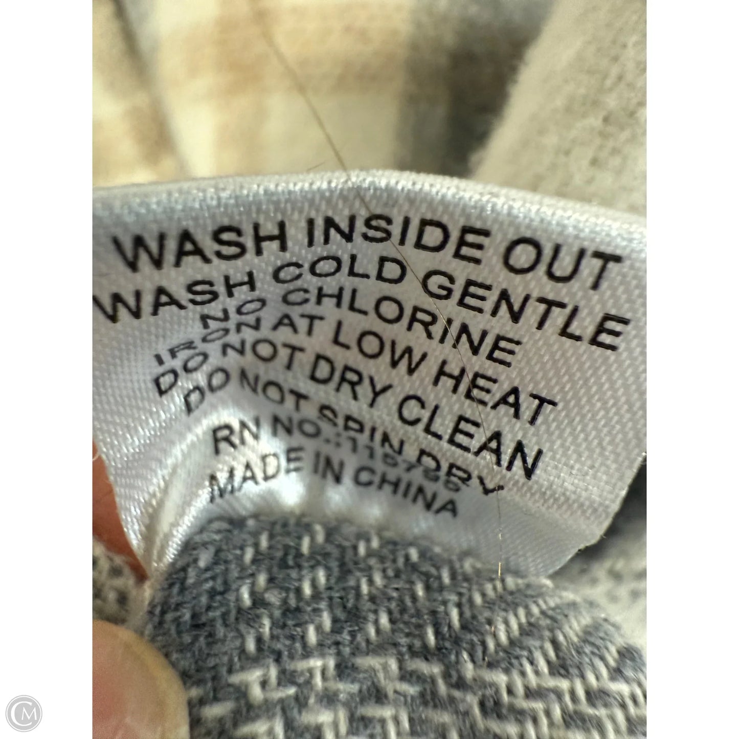 Jacket Shirt By Clothes Mentor In Cream & Grey, Size: S