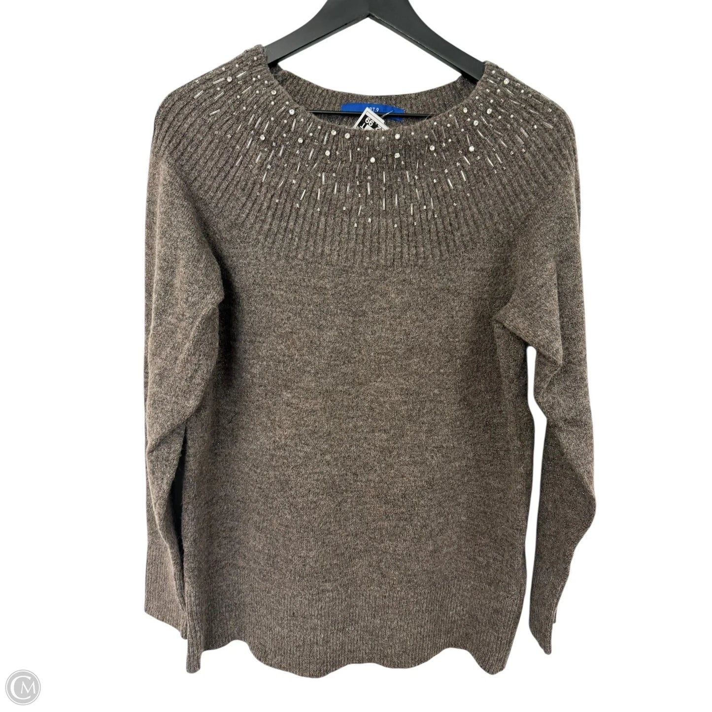 Sweater By Apt 9 In Brown, Size: L