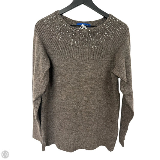 Sweater By Apt 9 In Brown, Size: L