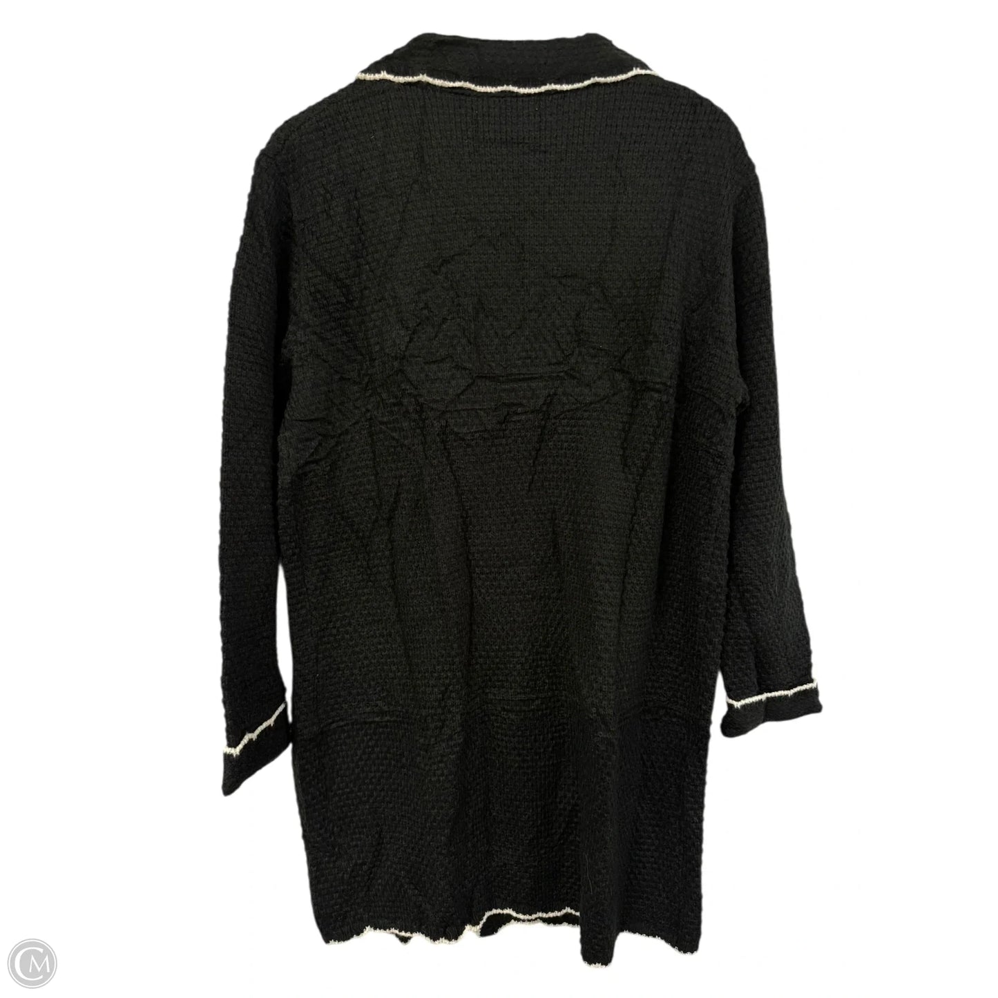 Sweater Cardigan By Cmf In Black & White, Size: M