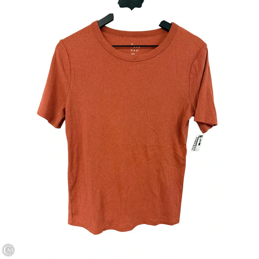 Top Short Sleeve Basic By A New Day In Orange, Size: L