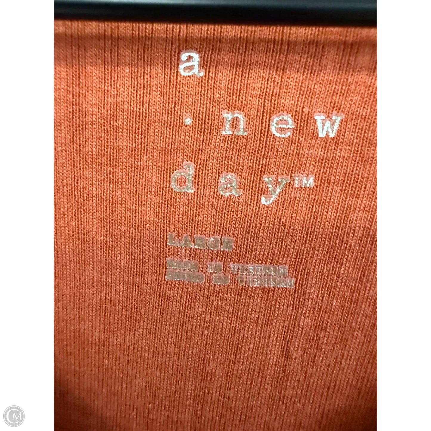 Top Short Sleeve Basic By A New Day In Orange, Size: L