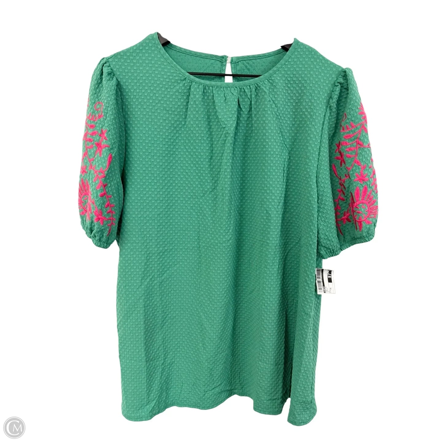 Top Short Sleeve By Shein In Green, Size: Xl