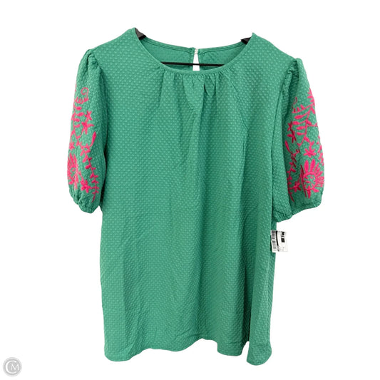 Top Short Sleeve By Shein In Green, Size: Xl